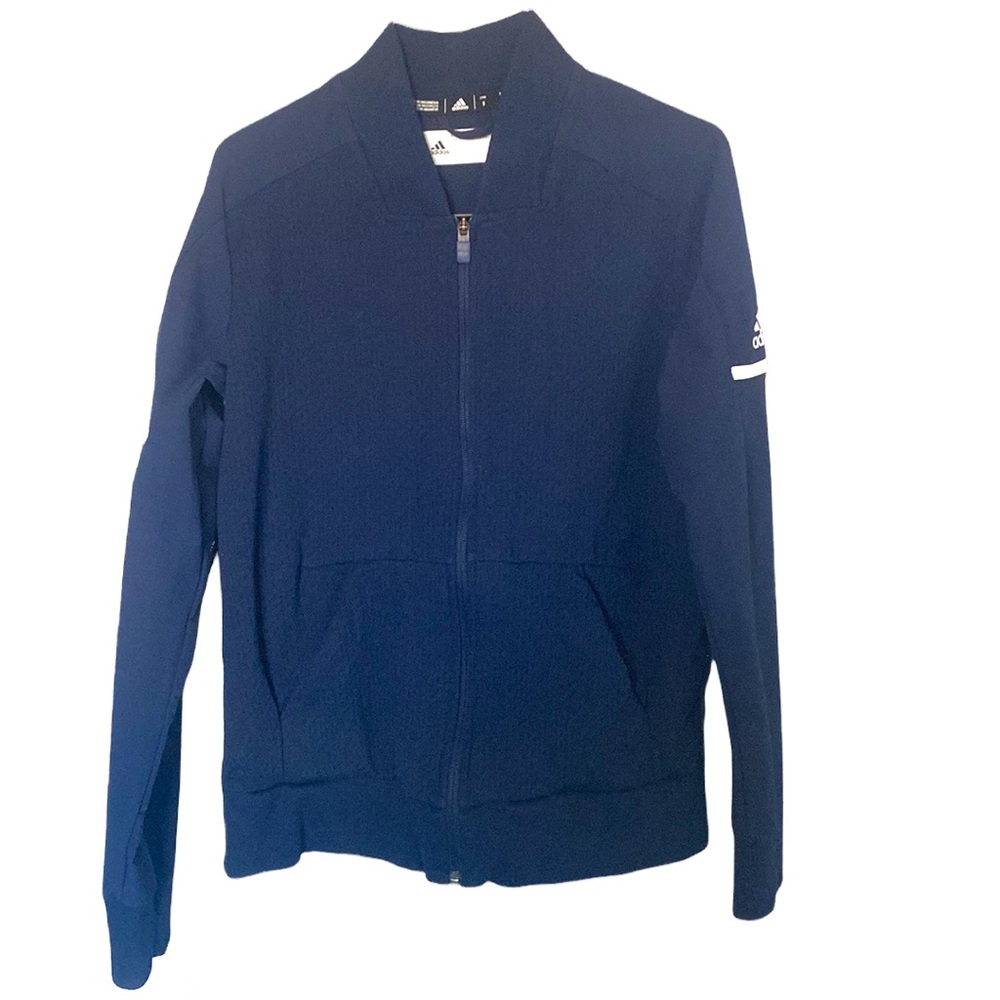Dark blue Adidas zip up sweater size small